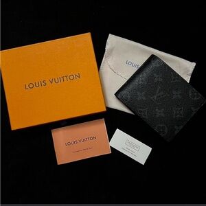 LV Black Monogram Card Holder